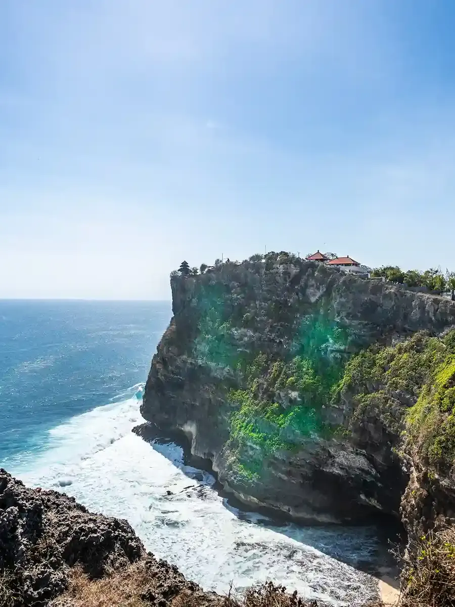 Limestone cliff at Uluwatu above the Indian Ocean