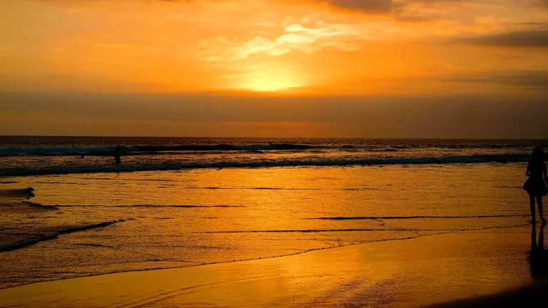 Calm sea at sunset